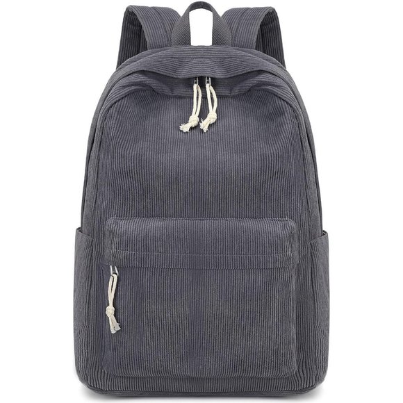 17'' Women Large Lightweight Laptop Casual High Corduroy School Bag - Picture 9 of 9